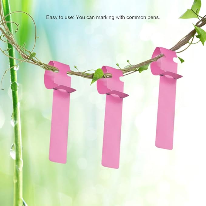 100PCS Plastic Plant Hanging Tree Tags Wrap Around Nursery Garden Labels Markers Waterproof Nursery Garden Labels Tags()