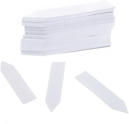 100 Pcs 4 Inch Plastic Plant Garden Labels Pot Marker Nursery Garden Stake Tags (100 Pcs White Type A)