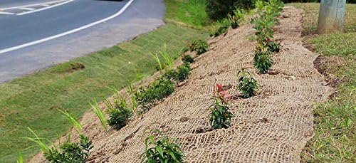 AK TRADING CO. SoilSaver-10Yard AK-Trading 10 Yards (30 feet Long) -120 Sq. Ft. Coverage Jute Erosion Control, Soil Saver Mesh Blanket-48 Wide x 10 Yards, 10 Yards, Natural