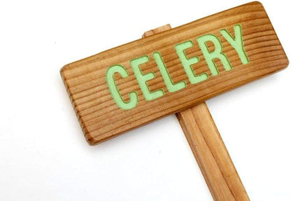 CELERY Garden Sign, Painted & Oil Sealed Cedar Wood: Hand Routed, Garden Marker, Plant Marker, Custom Garden Sign, Personalized Marker