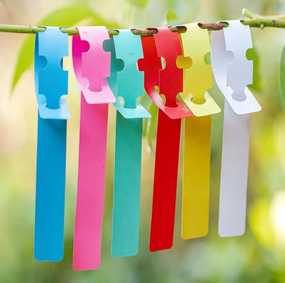 Kecoya 200pcs Plastic Plant Labels, Waterproof Plant Tree Tags and Labels, Wrap Around Plant Label Tags, Adjustbale Hanging Plant Tag and Labels.（Yellow）