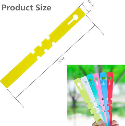 Kecoya 200pcs Plastic Plant Labels, Waterproof Plant Tree Tags and Labels, Wrap Around Plant Label Tags, Adjustbale Hanging Plant Tag and Labels.（Yellow）