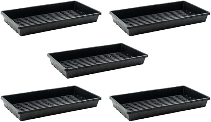 Bootstrap Farmer Reusable Seed Starting Trays - Extra Strength No Holes Nursery Trays, 5-Pack, for Propagation, Seed Starter, Plant Germination, Seedling Flat, Fodder