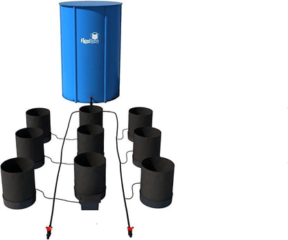 Happy Hydro AutoPot XL Fabric Pot Systems, 1-100 Pots (3gal, 9 Pot with Reservoir)