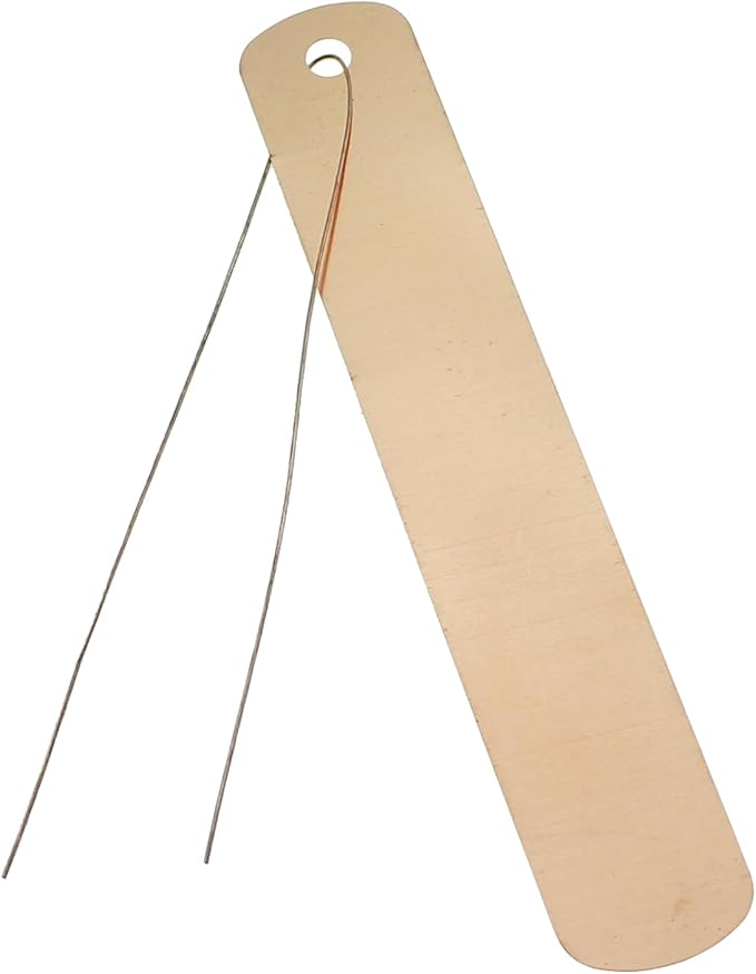 RLECS 20PCS 12x2cm Copper Plant Labels Garden Tag Plant Label Stakes Suitable for Fruit Tree Nurseries Flower Potted Plant