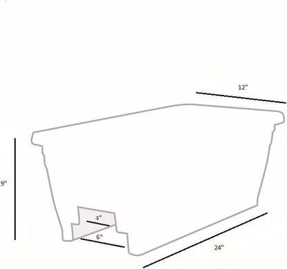The HC Companies 24 Inch Wide Heavy Duty Plastic Deck Rail Mounted Garden Flower Planter Boxes with Removable Drainage Plugs, White (5 Pack)