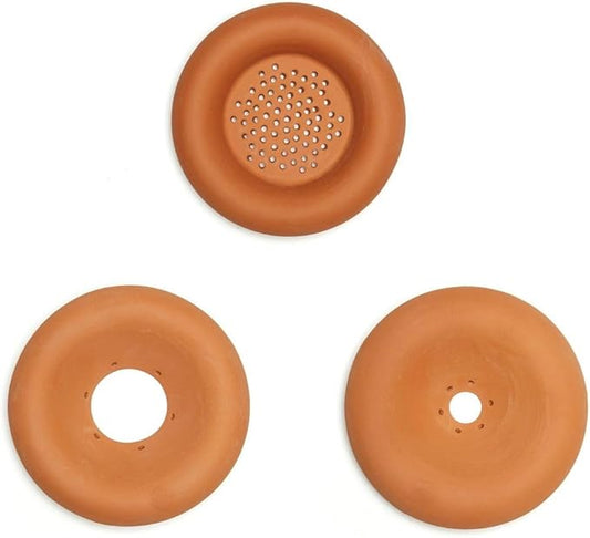 Kikkerland Eco Friendly Terracotta Growing Seed Starter Sprouters Germination Plant Plates Indoor/Outdoor Plants
