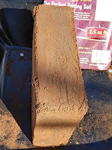 Coconut Coir Compressed Block expands up to 18.7 Gallons (2.5 Cu Ft) - Ideal Growing Medium for Potting Mix - Healthy Roots, Healthy Plants and Bountiful Harvest (1 Pack)