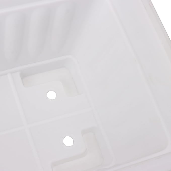 JOIKIT 6 Packs 17 Inch White Plastic Flower Window Boxes Planters with Drainage Holes & Tray, Rectangular Long Vegetable Flower Windowsill Box Planter Pot with Plant Label for Garden Patio Balcony