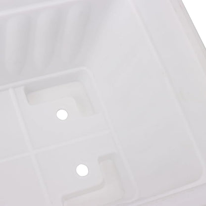 JOIKIT 6 Packs 17 Inch White Plastic Flower Window Boxes Planters with Drainage Holes & Tray, Rectangular Long Vegetable Flower Windowsill Box Planter Pot with Plant Label for Garden Patio Balcony