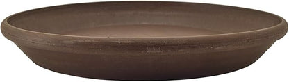 PSW Pot Collection AP30C 12-inch Plastic/Stone/Wood Composite Plant Saucer Drip Tray – No Drainage Hole (Drillable), Indoor/Outer Water Tray, Chocolate