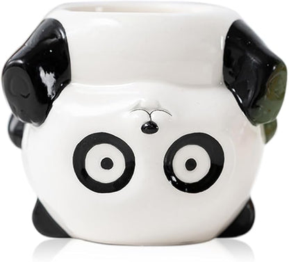 DIYOMR Cute Animal Planter Upside Down Ceramic Cartoon Succulent Pot Animals Shaped Small Flowerpot for Kid's Room Decoration Desktop Planting Ideas Creative Pen Holder - Plants Not Included (Panda)