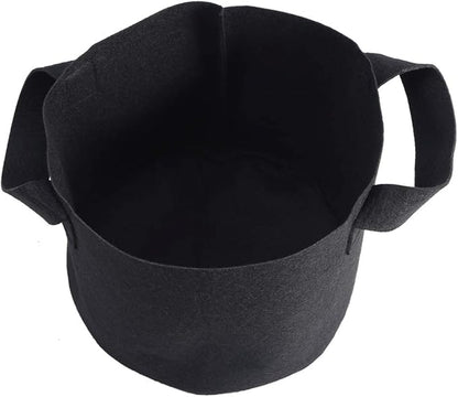 Black Felt Plants Growing Bag, Plant Grow Bags Garden Bag to Grow Vegetables, Vegetable Potato Planter Containers Flower Aeration Planting Pot Container for Planting Potatoes (3 Gallon (20 x 25cm))