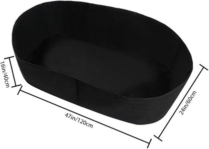 Planting Grow Bag,Felt Fabric Raised Planting Bed,Raised Garden Bed Planter Breathable Planting Container Rectangle Growing Pot (Black - 4ft*2ft - 2pack)