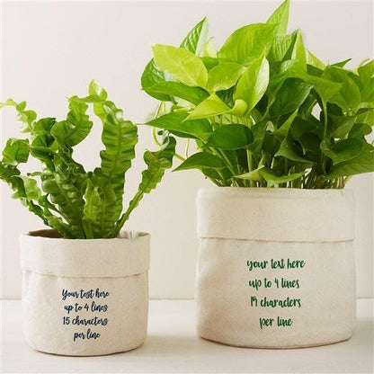 Personalization Universe Write Your Own Personalized Canvas Flower Planter- 5" x 6"