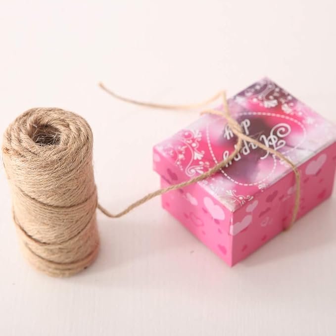 Quotidian Brown Natural 3 ply Jute Jute Twine Rolls 1/6" (0.4cm) 492 Feet - Wrapping Picture Hanging Gardening