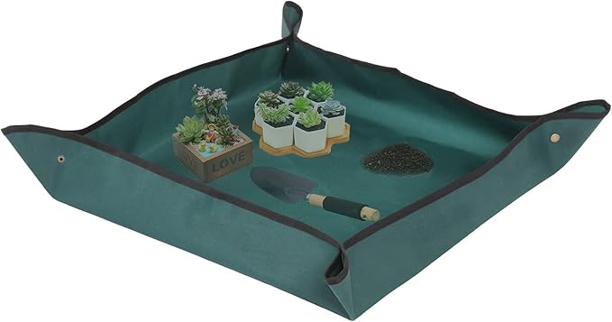 Plant Repotting Mat for Plants, Gardening Hand Tools for Gardeners, Oxford Cloth,29.5 x 29.5in(75x75cm)