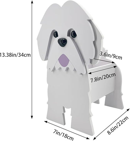 Light Of The City Dog Planter Plant Pot, Flower Pot Planter Pots for Outdoor Garden Decoration, Shih Tzu Gifts White Plant Storage Container Holder Office Home Indoor Decor Gift for Dog Lovers