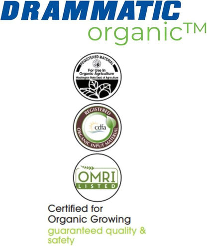Drammatic® Organic™ Original Fertilizer 2-4-1, Hydrolyzed Liquid Fish Fertilizer for Vegetables, Flowers, and Fruits, 1 Quart (32 Ounces), OMRI Listed