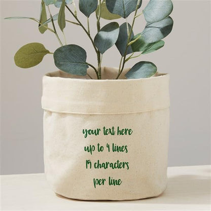 Personalization Universe Write Your Own Personalized Canvas Flower Planter- 7" x 7"