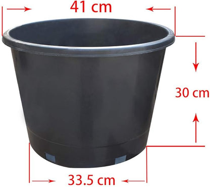 Nursery Pot 1 Gallon 1 Gal 2 Gal 3 Gal 5 Gal 7 Gal 10 Gal 15 Gal Nursery Container Injection Molded Pot Fit for Plants Soil Growers or Hydroponics (10,10 Gallon)