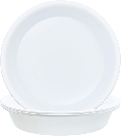 TITE 3 Pack Plant Saucer Heavy Duty Sturdy Drip Trays for Indoor and Outdoor (10 Inch, White)