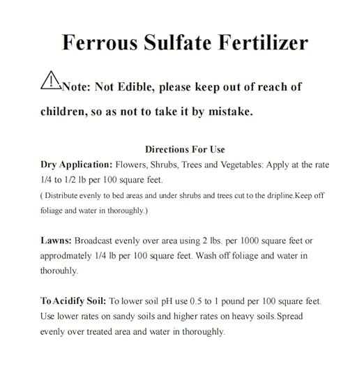 GRANDAN 3 Lb Ferrous Sulfate Heptahydrate - 3/16 Inch FeSO4*7H2O Granules - 20% Iron (Fe) Stable and Easy to Store - Organic Lawn Fertilizer for Vegetables and Plant Growth