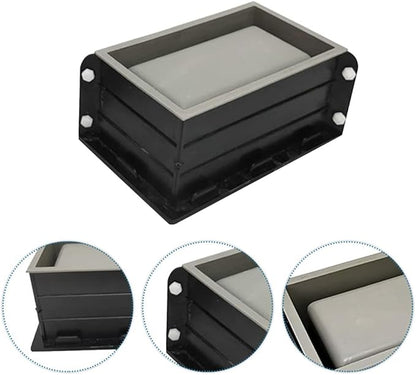 Faddare Silicone Planter Mold, 10x5x3.8inch Silicone Molds for Concrete Flower Pot, Large Planter Mold Rectangle Concrete Flower Pots DIY Container for Succulent Bonsai Decorating(Black)