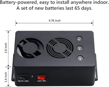 Ultrasonic Rodent Repellent Battery Operated Mouse Repellent for Car Engines Pest Repeller Rat Mice Deterrent with Strobe Lights Under Hood Animal Repeller 1Pack