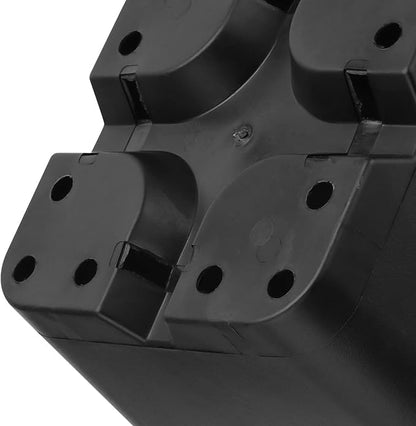 MOUYAT 5 Pack 5 Gallon Large Square Nursery Pots with Saucers, 12 x 12 Inch Black Plastic Plant Nursery Pots Garden Planter for Planting Flowers