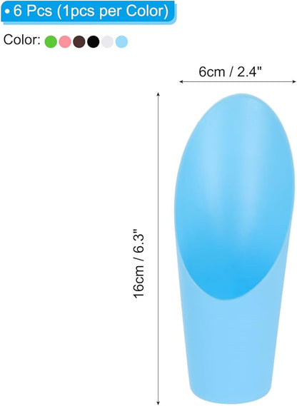 PATIKIL Bonsai Soil Scoops, 6 Pack Plastic Garden Shovel Potting Scoops Gardening Tool for Plant Flower Succulent Bonsai Potting