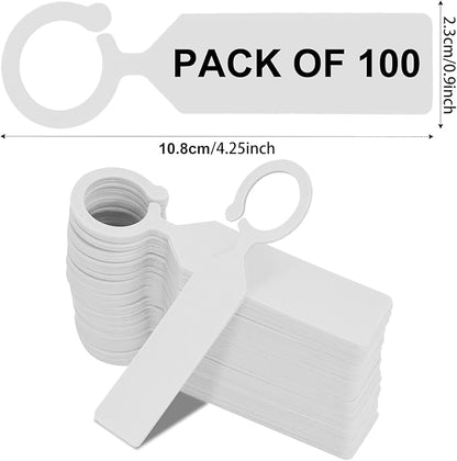 Plant Labels Yuanling 100Pcs Plastic Waterproof Plant Tree Tags Nursery Garden Markers for Indoor Outdoor Gardening Plants Vegetables Flowers Potted (White Color with 1 Marker Pen)