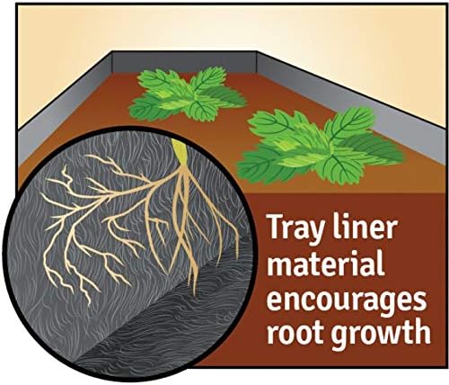 Smart Pot Tray Liner, Raised Bed Flood, 3 ft x 3 ft x 1 ft (36" x 36" x 12")