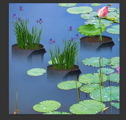 DECOHS 12 Pack Aquatic Plant Pots for Pond, Reusable Fabric Aquatic Plant Pots, Breathable Pond Plant Basket Grow Bags with Handles for Aquatic Plants, Bog Plant, Water Lily, Lotus, Flower (3 Gallon)