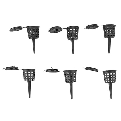 Bonsai Fertilizer Basket, Mini Mesh Planting Nutrition Cup with Lid, 2 x 0.8 Inch, 100 Pack, for Potted Plants and Orchid