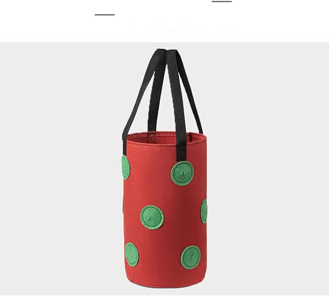 Ulalaza 2 PCS 13 Hole Strawberry Bags with Holes at The Bottom Hanging Planting Bags Hanging Strawberry Planting Bags 3 gallons 20cm*35cm/7.8inch*13.7inch