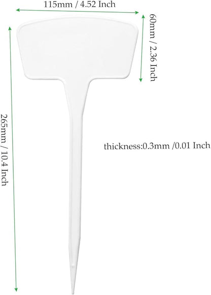 60 PCS 11 Inch Large Plant Labels, Waterproof Plastic Plant Tags, Lengthen T-Type Tags Nursery Garden Labels for Gardens, Greenhouses, Yards