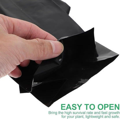 100Pcs Plastic Nursery Bags Pe Planting Pouches for Water Permeability Lightweight Gardening Bags for Fruits Vegetables and Flowers