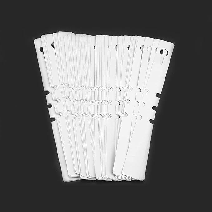 100Pcs White Plastic Plant Tags, Wrap Around Hanging Tree Tags Nursery Garden Labels Nursery Garden Stakes