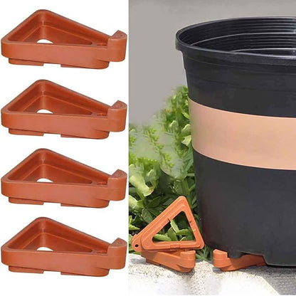 HAKUNA Plant Pot Feet,12pcs Invisible Flower Pot Risers Toes Flower Pot Lifters Supports Potted Plant Stand Rack for Indoor and Outdoor Plant Pots (Black)