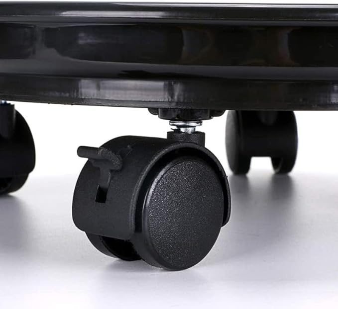 Yiting Plant Caddy with Wheels Heavy-Duty Rolling Plant Stand with Wheels Plant Dolly with Casters for Indoor and Outdoor Plant Roller Base Plant Saucer Mover (15.5 inch, Black)