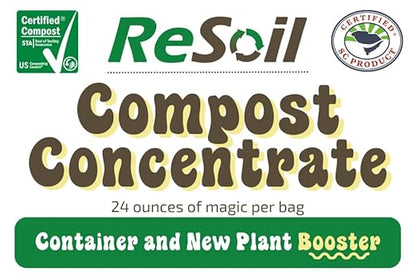 ReSoil Compost Concentrate – Organic Soil Booster & Natural Fertilizer Alternative, Loaded with Beneficial Microbes (24 oz)