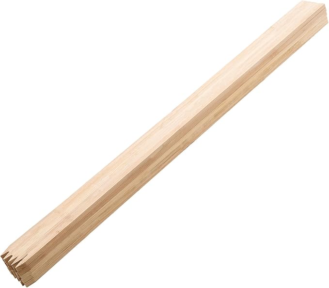 VEVOR Wooden Garden Stakes, 25 Pcs 48x0.5x0.69 in Survey Grading Stakes, Garden Ground Stake with Sharp Point, Fir Wood Plant Support Stake, Sign Posts for Silt Fence Backyard Boundaries Baselines
