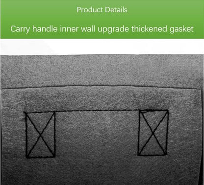 AA004-5 2-Pack Plant Grow Bag with Handles，Non-Woven Fabric Raised Garden Bed Long Breathable Planting Container Potato Tomato Planter Pots for Vegetables, 19.6”×11.8”×7.8”