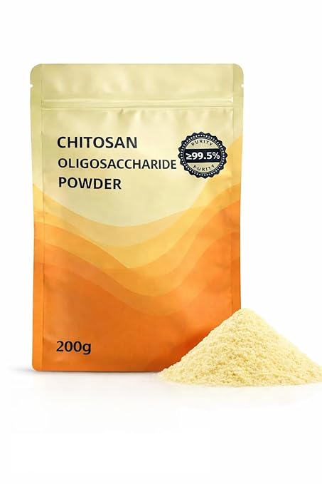 Chitosan Oligosaccharide - Purity >99.5% Soil Activator & Soil Conditioner Water-SolubleFertilizer Powder 200g,for Plants, Garden Fertilizer, Fruits and Vegetables (for Fertilizer Use Only).