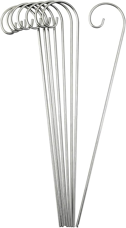 20Pcs Silver Plant Label Hooks, 20cm Garden Markers Stake Plant Label Holder, Rustproof Deformed Garden Plant Sign Hooks