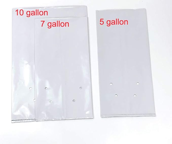 HORTIPOTS Grow Bag 7 Gallon Square Nursery Container Made of Black White Poly Films (25 Pieces per Pack)