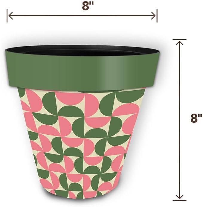 Briarwood Lane Pink and Green Modern Planter