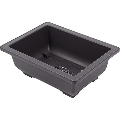 15 PCS 8.8 Inch Bonsai Training Pots, Bonsai Tree Growing Pots with 15 Drainage Trays, Plastic Bonsai Planter for Garden, Yard, Office, Porch, Balcony, Home Decoration