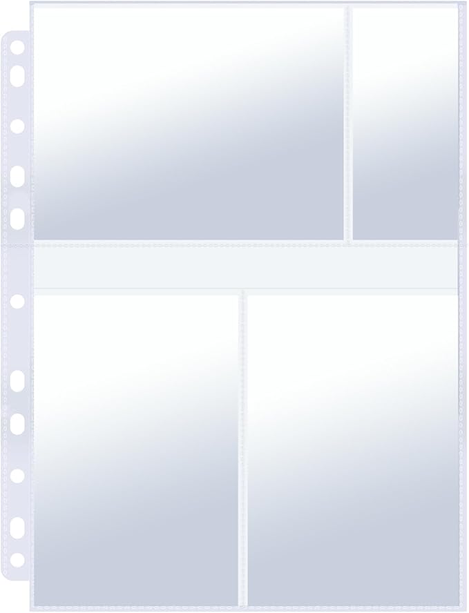 100 Pack Photo Sleeves Holds 600 4"x6" Photos, Clear Photo Page Protector for 3 Ring Binder, Double-Sided Photo Album Refill Pages Photo Pockets Photo Sleeves (4" X 6")